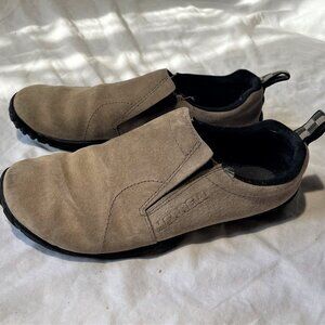 Merrell  Taupe womens size 8 suede jungle shoes slip on rn J48398